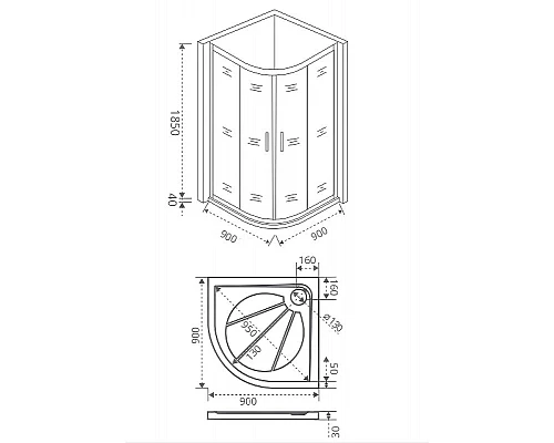 Приобрести Душевой уголок Good Door Infinity R-90-G-CH 90x90 профиль Хром стекло Грейп в магазине сантехники Santeh-Crystal.ru