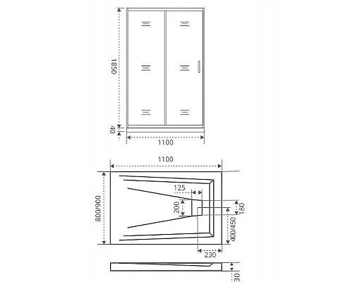 Купить Душевая дверь Good Door Infinity WTW-110-G-CH 110 профиль Хром стекло Грейп в магазине сантехники Santeh-Crystal.ru