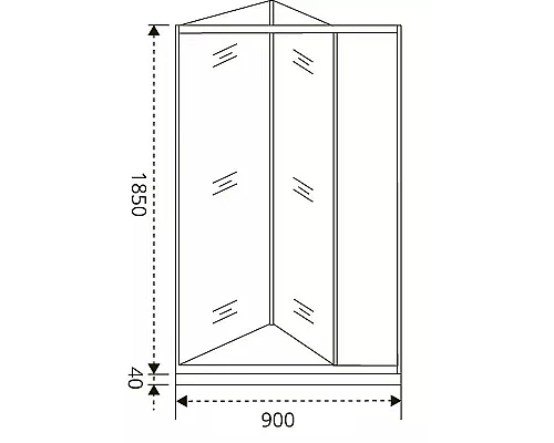 Заказать Душевая дверь Good Door Infinity SD-90-G-CH 90 профиль Хром стекло Грейп в магазине сантехники Santeh-Crystal.ru