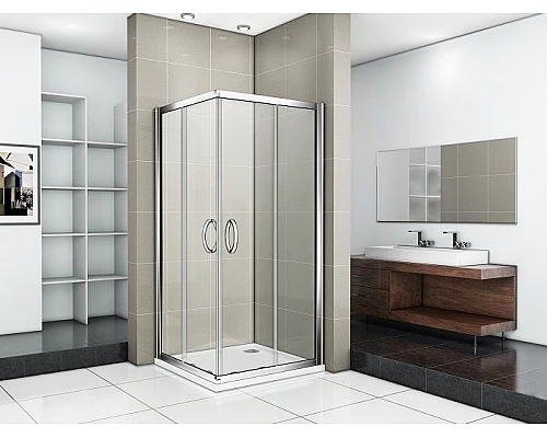 Купить Душевой уголок Good Door Infinity CR-80-C-CH 80х80 профиль Хром стекло прозрачное в магазине сантехники Santeh-Crystal.ru