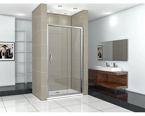 Заказать Душевая дверь в нишу Good Door Infinity WTW-130-C-CH 130 профиль Хром стекло прозрачное в магазине сантехники Santeh-Crystal.ru