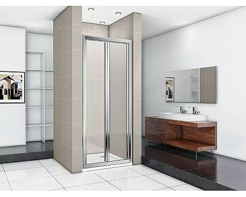 Приобрести Душевая дверь Good Door Infinity SD-100-C-CH 100 профиль Хром стекло прозрачное в магазине сантехники Santeh-Crystal.ru