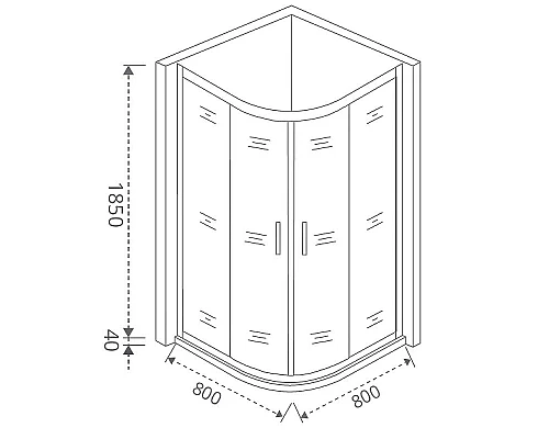 Заказать Душевой уголок Good Door Latte R-80-C-WE 80x80 профиль Белый стекло Grape в магазине сантехники Santeh-Crystal.ru