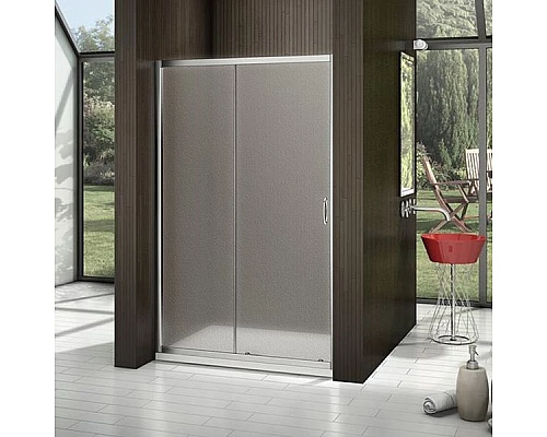 Приобрести Душевая дверь Good Door Latte WTW-140-G-WE 140 профиль Белый стекло Grape в магазине сантехники Santeh-Crystal.ru