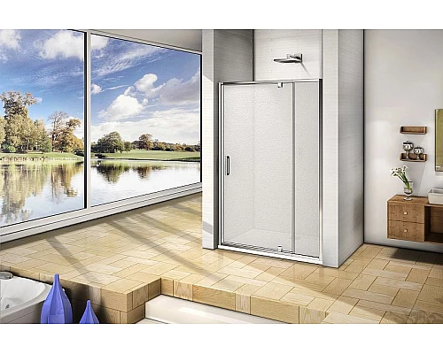 Заказать Душевая дверь Good Door Orion WTW-PD-90-G-CH 90 профиль Хром стекло Grape в магазине сантехники Santeh-Crystal.ru