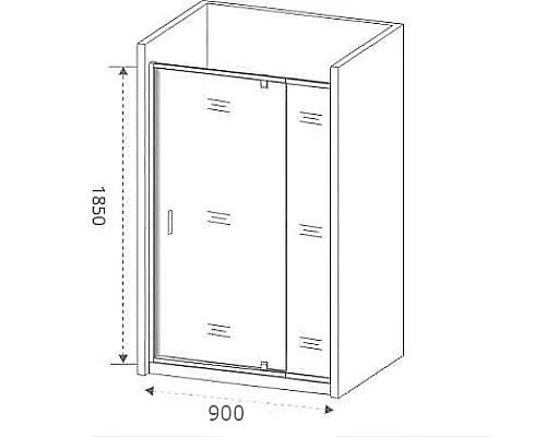 Заказать Душевая дверь Good Door Orion WTW-PD-90-G-CH 90 профиль Хром стекло Grape в магазине сантехники Santeh-Crystal.ru