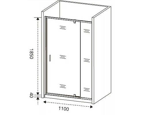 Купить Душевая дверь Good Door Orion WTW-PD-110-G-CH 110 профиль Хром стекло Grape в магазине сантехники Santeh-Crystal.ru