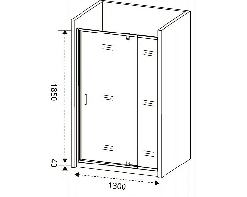 Купить Душевая дверь Good Door Orion WTW-PD-130-G-CH 130 профиль Хром стекло Grape в магазине сантехники Santeh-Crystal.ru