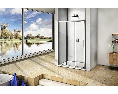 Заказать Душевая дверь Good Door Orion WTW-100-C-CH 100 профиль Хром стекло прозрачное в магазине сантехники Santeh-Crystal.ru