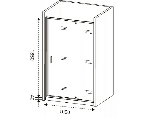 Купить Душевая дверь Good Door Orion WTW-PD-100-C-CH 100 профиль Хром стекло прозрачное в магазине сантехники Santeh-Crystal.ru