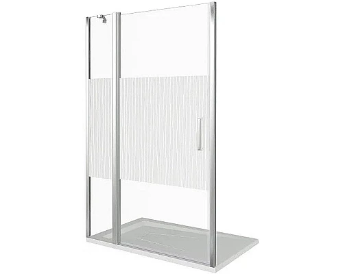 Приобрести Душевая дверь Good Door Pandora WTW-140-T-CH 140 профиль Хром стекло с узором Тростник в магазине сантехники Santeh-Crystal.ru