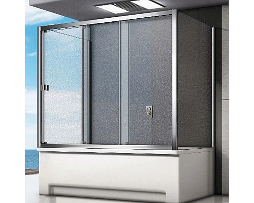 Приобрести Шторка на ванну Good Door Screen WTW-180-G-CH 180 профиль Хром стекло матовое в магазине сантехники Santeh-Crystal.ru