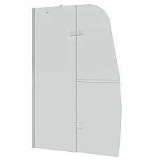 Шторка на ванну Grossman 110 GR-102/2 профиль Хром стекло прозрачное