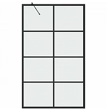 Шторка на ванну Grossman 100x150 GR-105100BLACK профиль Черный стекло прозрачное