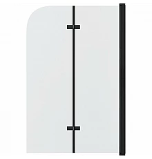 Шторка на ванну Grossman 110x150 GR-106110BLACK профиль Черный стекло прозрачное