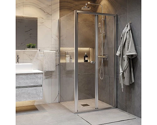 Купить Душевой уголок Grossman Advans 100х100 GR-1010Ad профиль Хром стекло прозрачное в магазине сантехники Santeh-Crystal.ru