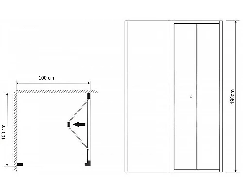 Купить Душевой уголок Grossman Advans 100х100 GR-1010Ad профиль Хром стекло прозрачное в магазине сантехники Santeh-Crystal.ru