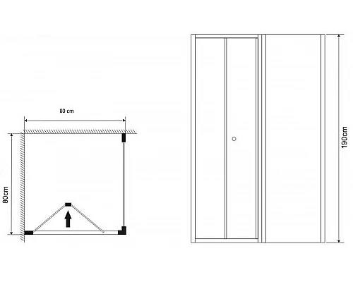 Купить Душевой уголок Grossman Alba 80х80 GR-8080Al2 профиль Хром стекло прозрачное в магазине сантехники Santeh-Crystal.ru