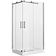 Приобрести Душевой уголок Grossman Cosmo 110x90 R GR-1110R профиль Хром стекло прозрачное в магазине сантехники Santeh-Crystal.ru