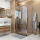 Купить Душевой уголок Grossman Falcon 110х80 GR-D110-P80Fa профиль Хром стекло прозрачное в магазине сантехники Santeh-Crystal.ru