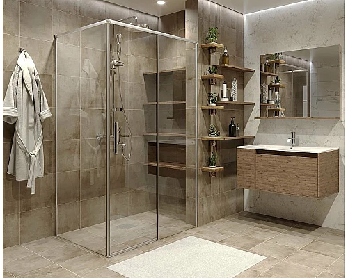 Купить Душевая дверь Grossman Fly 110 GR-D110Fl1 профиль Хром стекло прозрачное в магазине сантехники Santeh-Crystal.ru