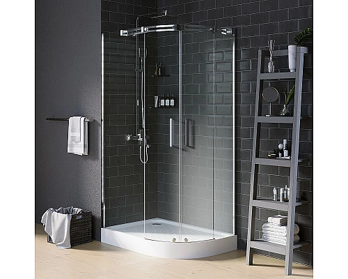 Заказать Душевой уголок Grossman Galaxy 110x80 L GR-4110L профиль Хром стекло прозрачное в магазине сантехники Santeh-Crystal.ru
