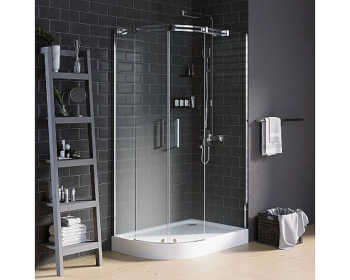 Купить Душевой уголок Grossman Galaxy 110x80 R GR-4110R профиль Хром стекло прозрачное в магазине сантехники Santeh-Crystal.ru