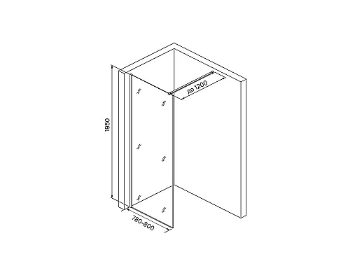 Купить Душевая перегородка Iddis Slide 80 SLI8CS8i23 профиль Хром стекло прозрачное в магазине сантехники Santeh-Crystal.ru