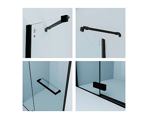 Заказать Душевая дверь Iddis Slide 110 SLI6BH1i69 профиль Черный стекло прозрачное в магазине сантехники Santeh-Crystal.ru