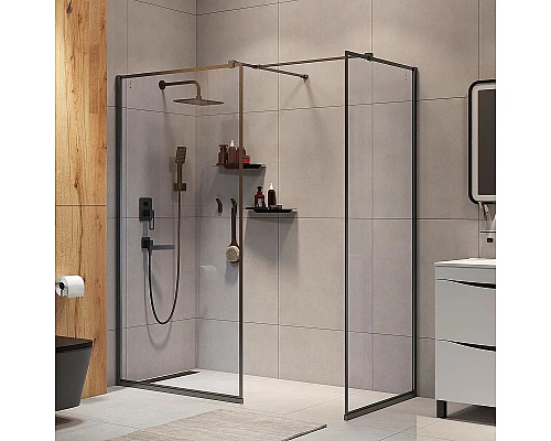 Приобрести Душевая перегородка Iddis Slide 100 SLI8GS0i23 профиль Графит стекло прозрачное в магазине сантехники Santeh-Crystal.ru