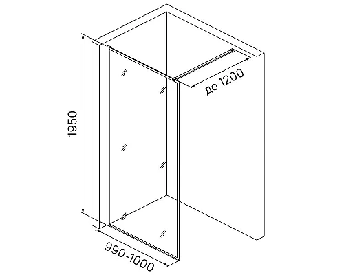 Приобрести Душевая перегородка Iddis Slide 100 SLI8GS0i23 профиль Графит стекло прозрачное в магазине сантехники Santeh-Crystal.ru