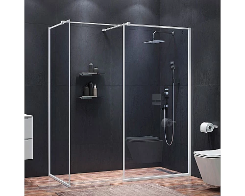 Заказать Душевая перегородка Iddis Slide 100 SLI8WS0i23 профиль Белый матовый стекло прозрачное в магазине сантехники Santeh-Crystal.ru