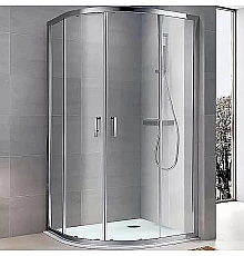 Душевой уголок Koller Pool Round 120X80 R12080RC профиль Хром стекло прозрачное