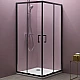 Купить Душевой уголок Kolpa San Eco Quat TKK 80x80 515230 профиль Черный стекло прозрачное в магазине сантехники Santeh-Crystal.ru