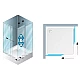 Купить Душевой уголок Kolpa San Eco Quat TKK 80x80 515230 профиль Черный стекло прозрачное в магазине сантехники Santeh-Crystal.ru