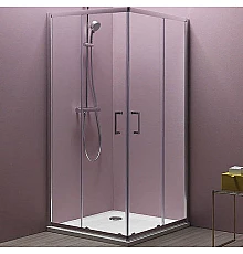 Душевой уголок Kolpa San Eco Quat TKK 80x80 538550 профиль Хром стекло прозрачное