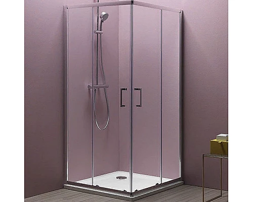 Заказать Душевой уголок Kolpa San Eco Quat TKK 80x80 538550 профиль Хром стекло прозрачное в магазине сантехники Santeh-Crystal.ru