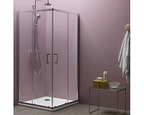 Приобрести Душевой уголок Kolpa San Eco Quat TKK 90x90 538560 профиль Хром стекло прозрачное в магазине сантехники Santeh-Crystal.ru