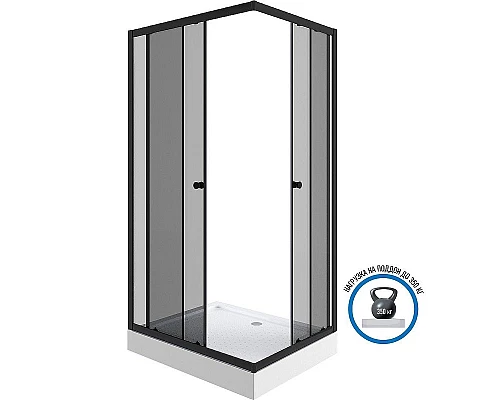 Заказать Душевой уголок Niagara Eco 120х80 NG-012-14QT профиль Черный стекло тонированное в магазине сантехники Santeh-Crystal.ru