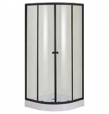 Душевой уголок Orange E01-090TB 90x90 профиль Черный стекло прозрачное
