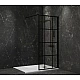 Приобрести Душевая перегородка Paini 90 Walk-In 90G профиль Черный матовый стекло прозрачное с рисунком в магазине сантехники Santeh-Crystal.ru