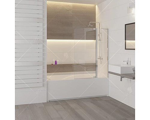 Заказать Шторка на ванну RGW Screens SC-03 110x150 профиль Хром стекло прозрачное в магазине сантехники Santeh-Crystal.ru