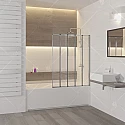 Шторка на ванну RGW Screens SC-22 120x150 профиль Хром стекло прозрачное