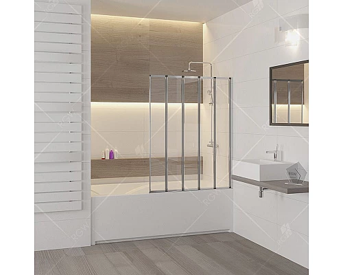 Приобрести Шторка на ванну RGW Screens SC-22 120x150 профиль Хром стекло прозрачное в магазине сантехники Santeh-Crystal.ru
