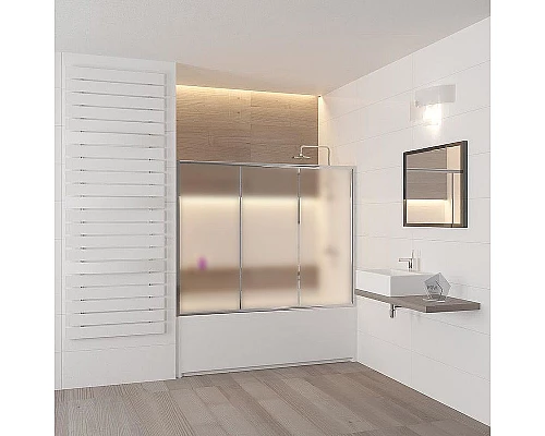 Купить Шторка на ванну RGW Screens SC-41 180x150 04114118-51 профиль Хром стекло шиншилла в магазине сантехники Santeh-Crystal.ru