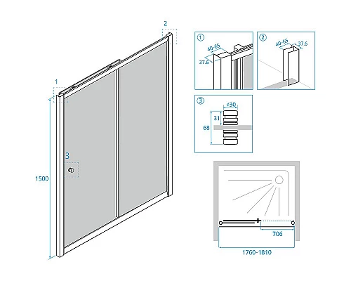 Приобрести Шторка на ванну RGW Screens SC-42 180x150 04114218-11 профиль Хром стекло прозрачное в магазине сантехники Santeh-Crystal.ru