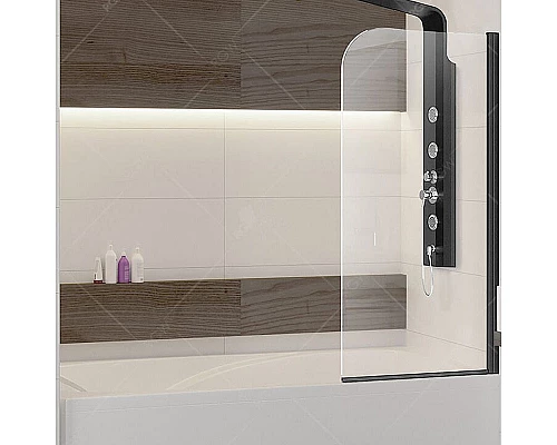 Заказать Шторка на ванну RGW Screens SC-09B 60x150 06110906-14 профиль Черный стекло прозрачное в магазине сантехники Santeh-Crystal.ru