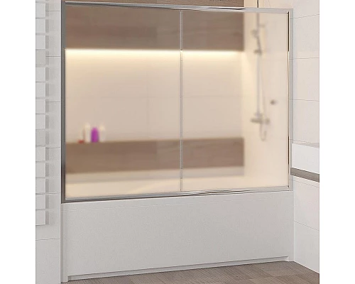 Приобрести Шторка на ванну RGW Screens SC-42 160x150 04114216-51 профиль Хром стекло шиншилла в магазине сантехники Santeh-Crystal.ru