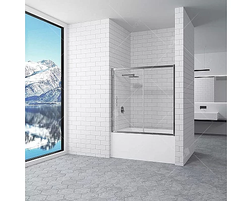 Купить Шторка на ванну RGW Screens SC-043 170x150 351104317-11 профиль Хром стекло прозрачное в магазине сантехники Santeh-Crystal.ru