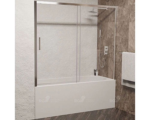 Заказать Шторка на ванну RGW Screens SC-45 170x150 34114517-11 профиль Хром стекло прозрачное в магазине сантехники Santeh-Crystal.ru
